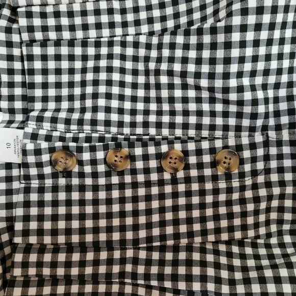 89th & Madison wide leg paper bag gingham pants - Picture 5 of 10